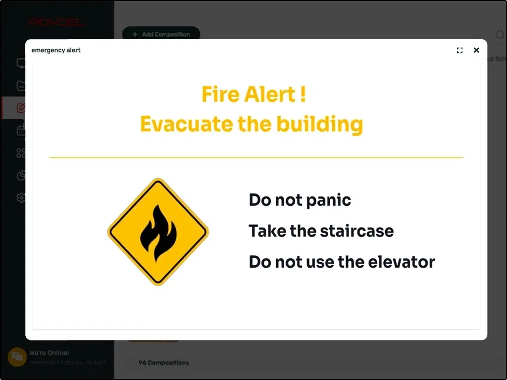 Emergency alert notification as a composition Emergency alert notification as a composition