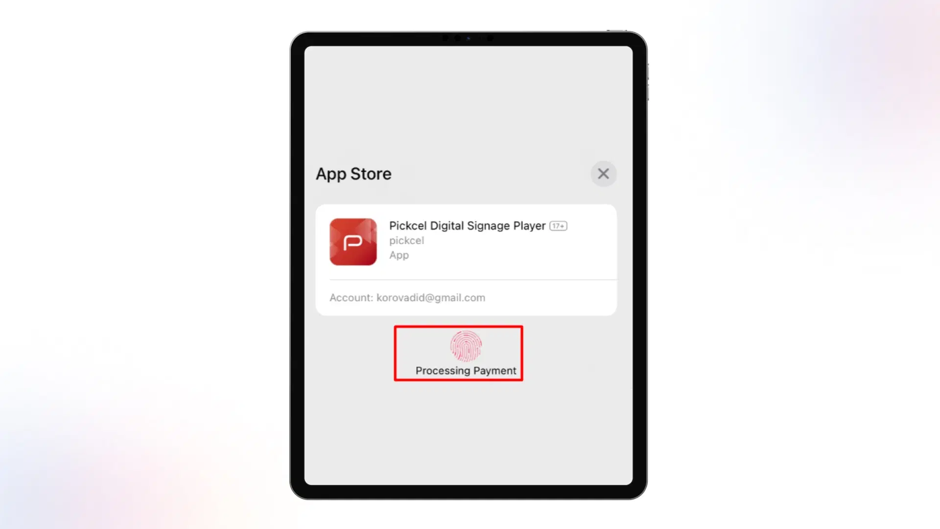 Verification process before an app download on App store Verification process before an app download on App store