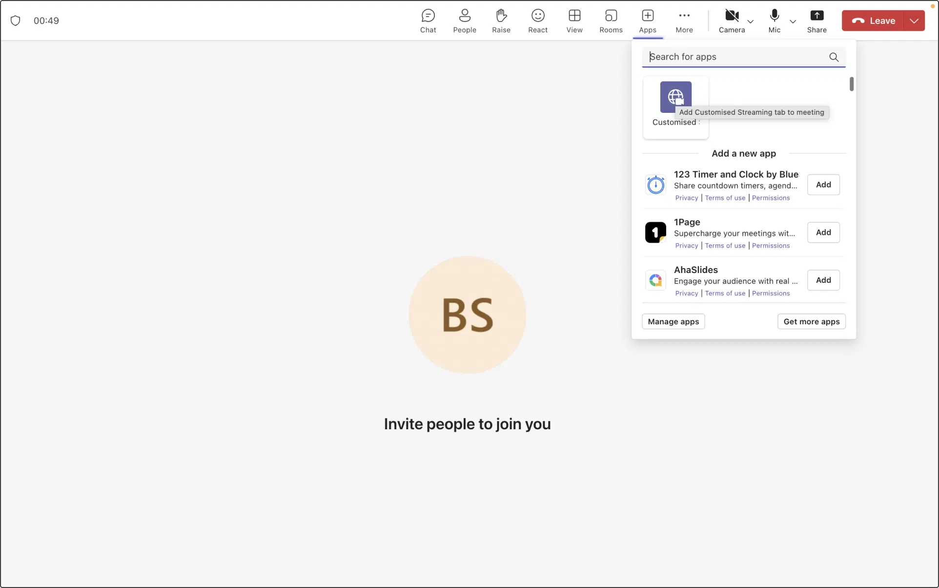Add customised stream in Teams Add customised stream in Teams