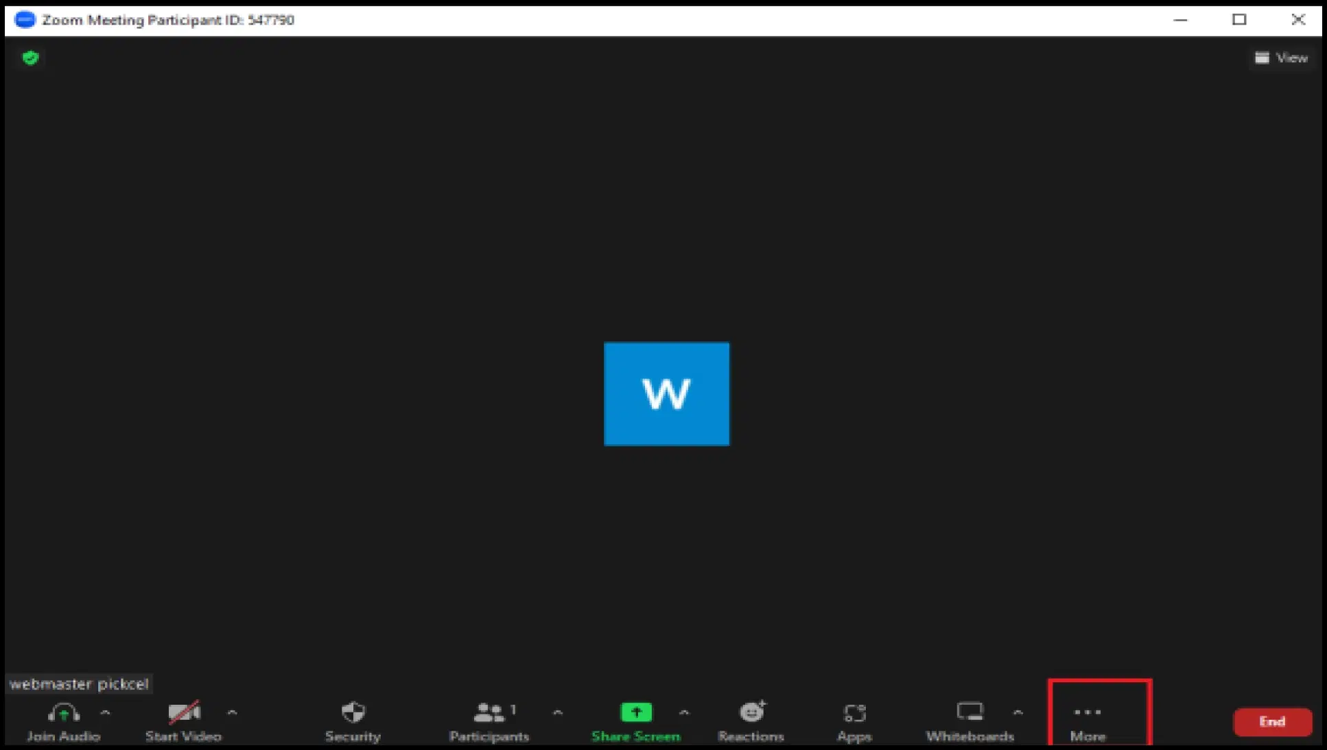 Start your Zoom meeting Start your Zoom meeting