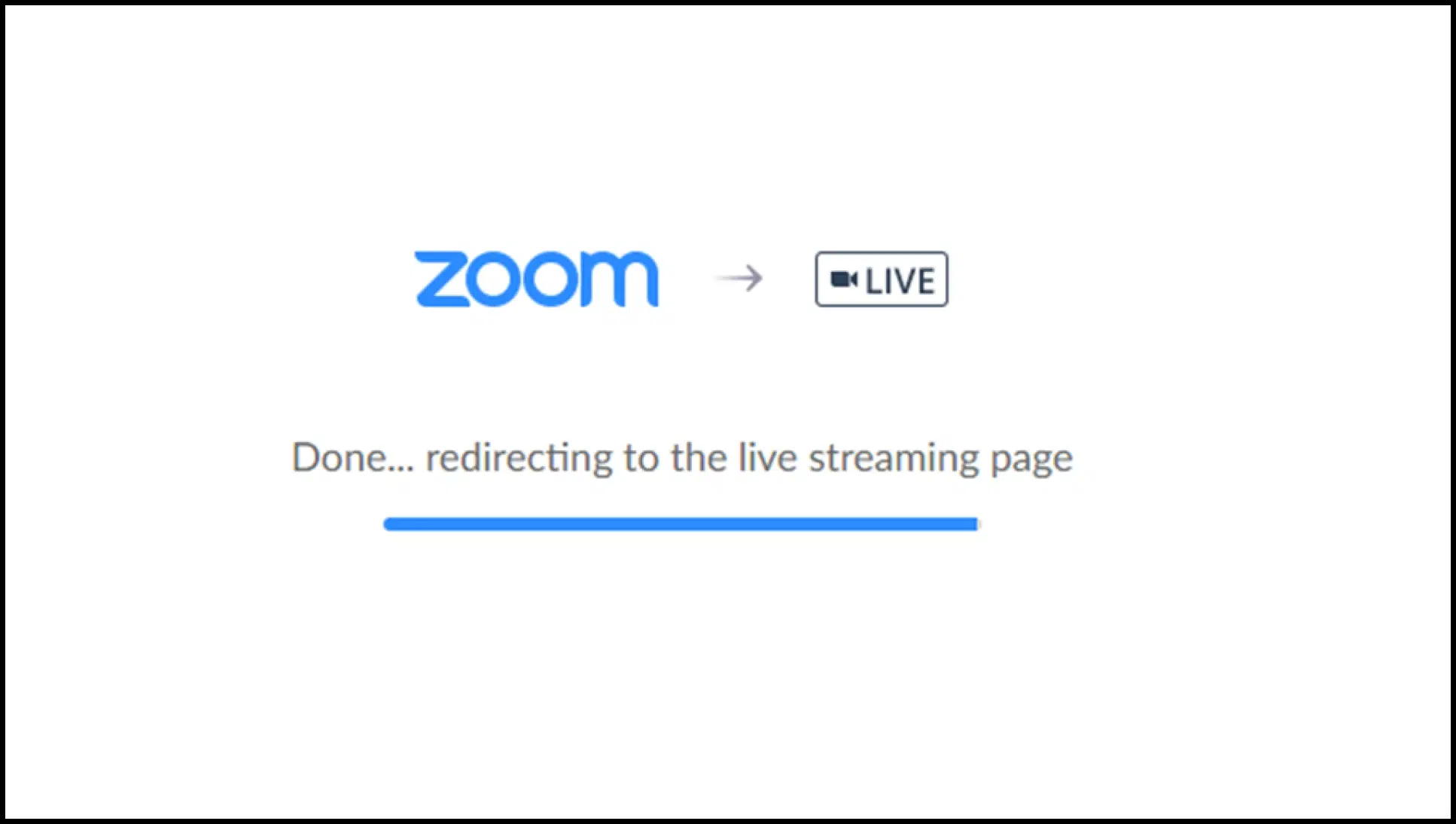 Live streaming confirmation Live streaming confirmation