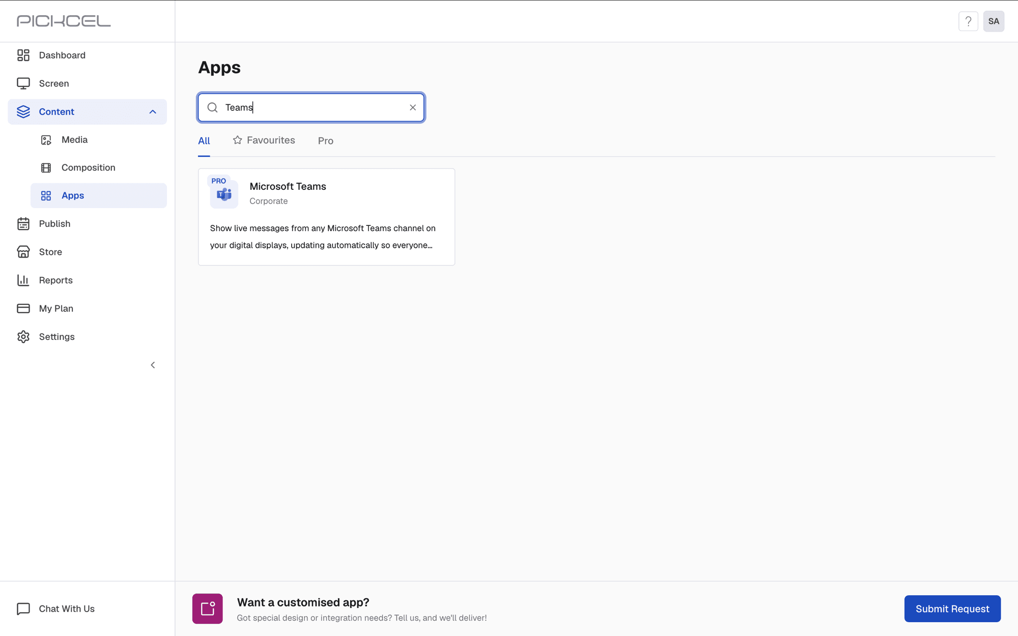 Search for Microsoft Teams app Search for Microsoft Teams app