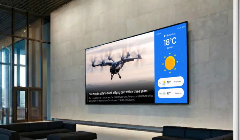 Embassy Group office with digital screens Embassy Group office with digital screens