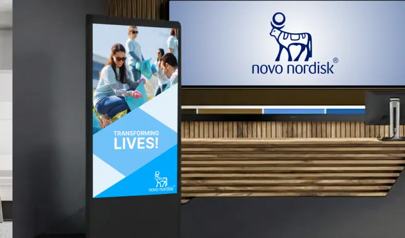 Novo Nordisk digital signage Novo Nordisk digital signage
