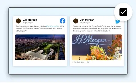 Moderate the social media feeds Moderate the social media feeds