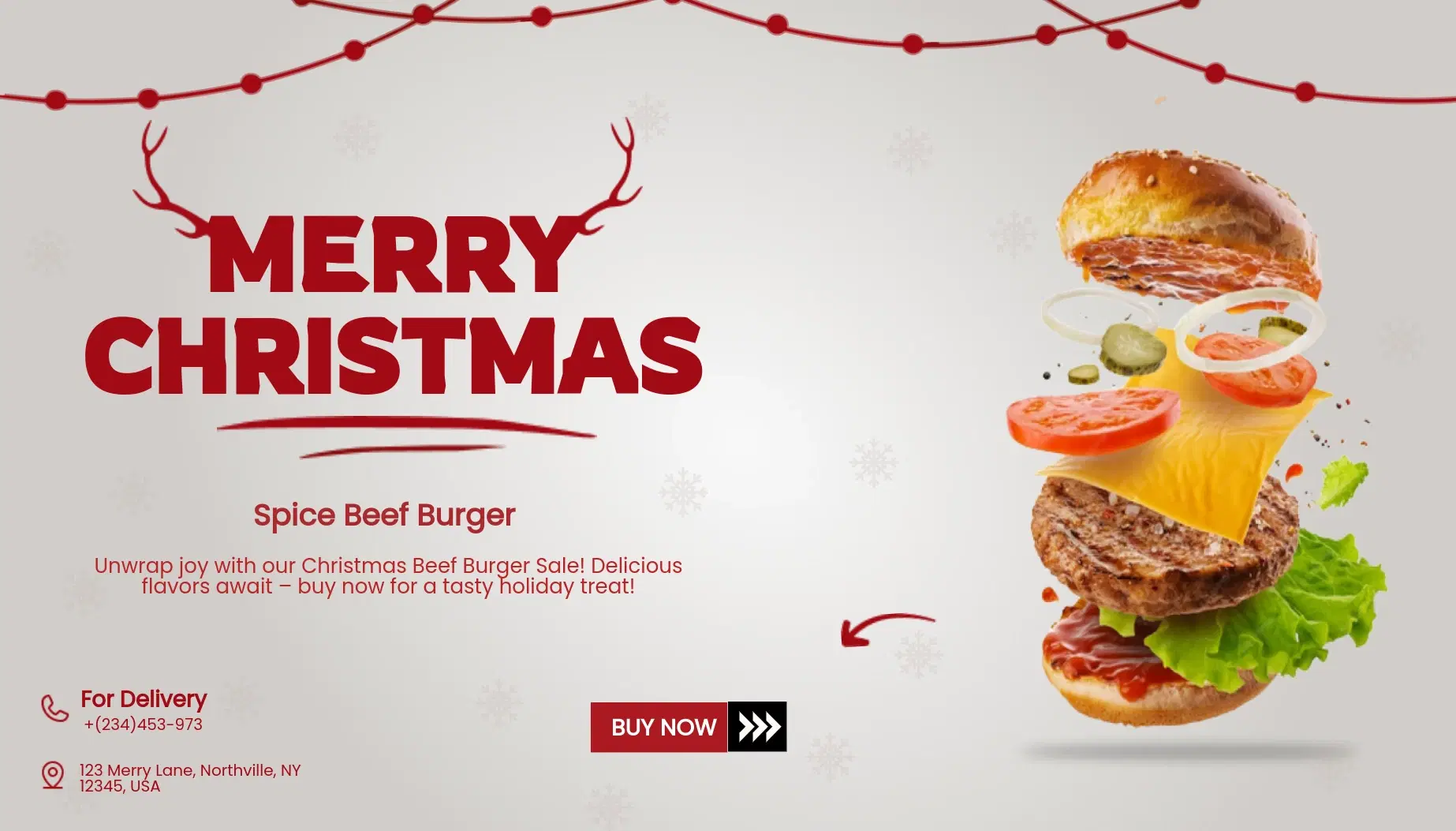 Christmas Big Burger Sale Christmas Big Burger Sale