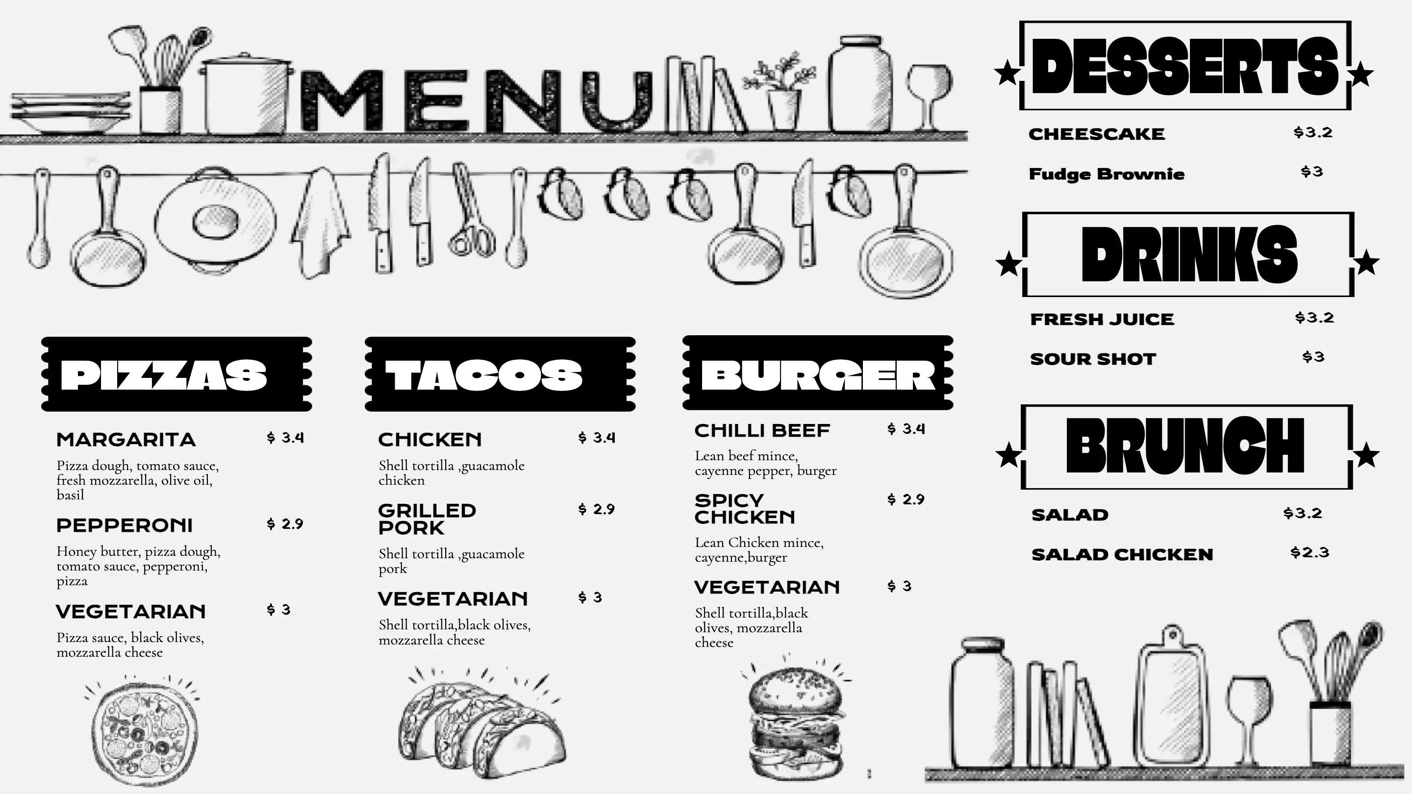 Sketch Menu Sketch Menu