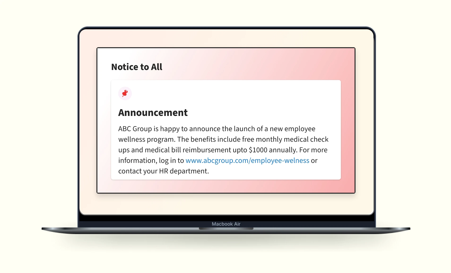 bulletin board app edit screen to preview quick changes before displaying on screens.