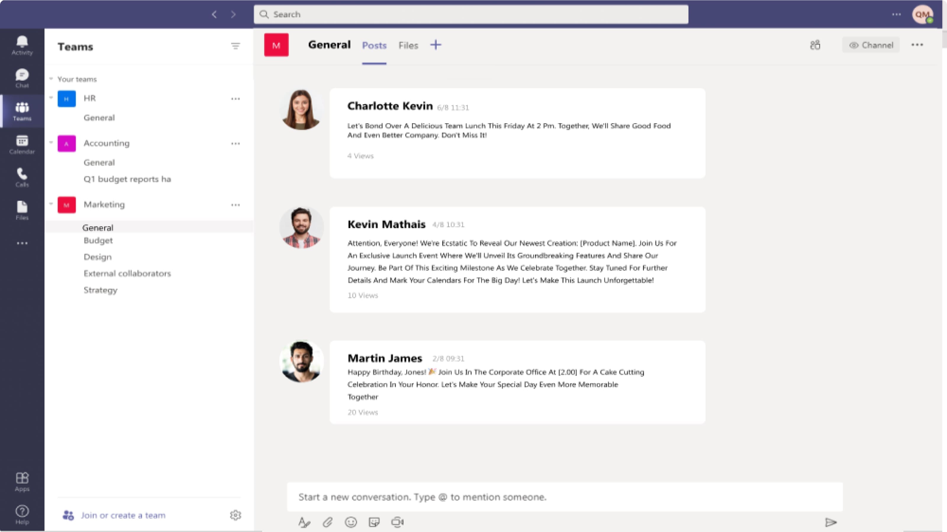 digital signage Slack app preview displaying channel messages in Pickcel software