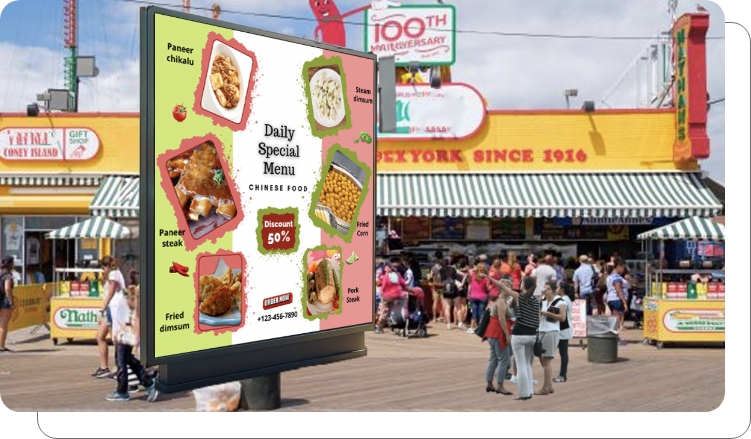 Company traction on an office digital signage screen